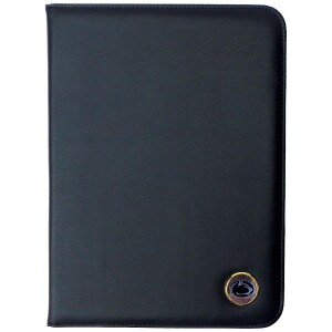 faux black leather portfolio with Penn State Athletic Logo medallion